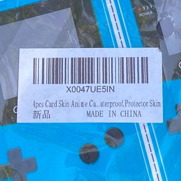 NWT New Four (4) Piece Game Boy Color Vinyl Card Skin Sticker Waterproof Protect - Picture 10 of 10